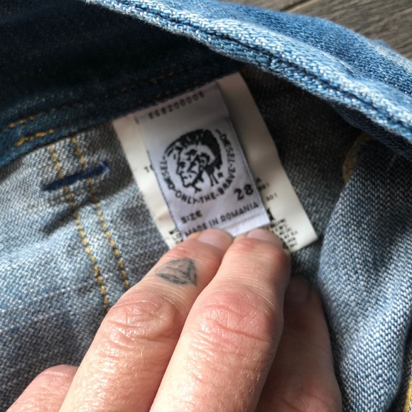 Diesel mod Hipper Custom Culottes 28/19 super extra flare raw cut capri hem - Picture 3 of 4